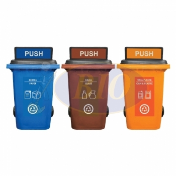 360L|CM3| Recycle Mobile Garbage Bin 3-in-1 c/w Turbo Lid